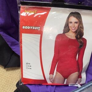 Spirit Red Long Sleeve Bodysuit
